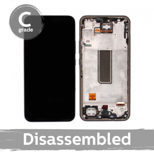 LCD displejs saderīgs ar Samsung A346 A34 5G ar rāmi / Lime / (8/10 Lietots)