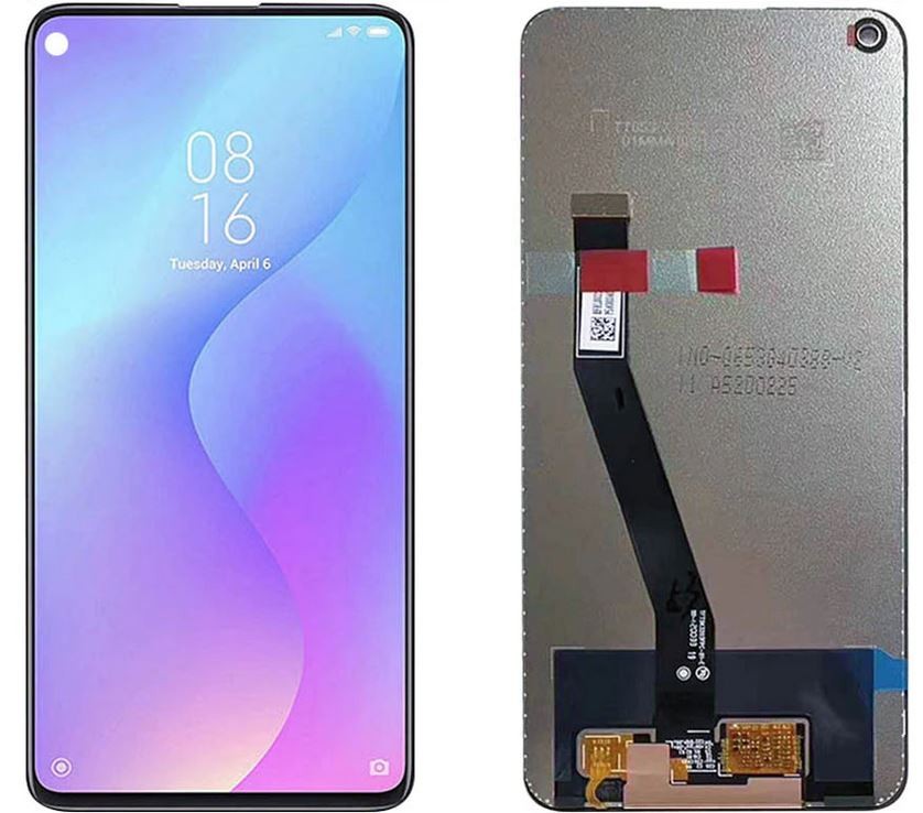 LCD screen Xiaomi Redmi Note 9 ar touch screen Melns ORG