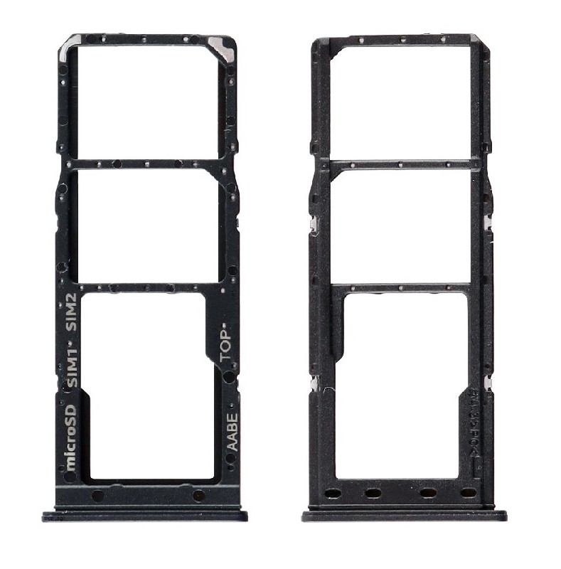 SIM card holder Samsung A125 A12/A127 A12S Black original (service pack)