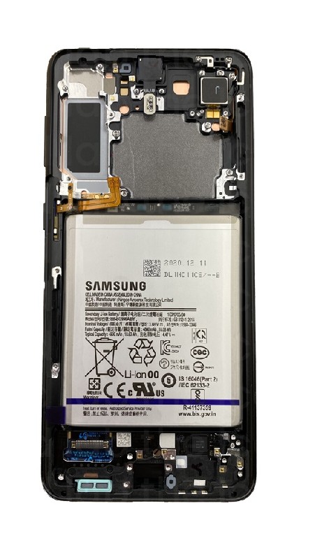 LCD ekrāns Samsung G996 S21 Plus ar skārienekrānu un rāmi Phantom Black oriģināls (service pack)