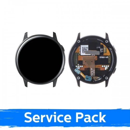 LCD displejs saderīgs ar Samsung Watch Active 40mm ar rāmi / melns / (Service Pack)