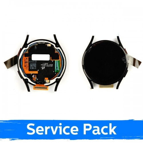 LCD ekrāns saderīgs ar Samsung R865 Watch 4 40mm ar rāmi melns (Service Pack)