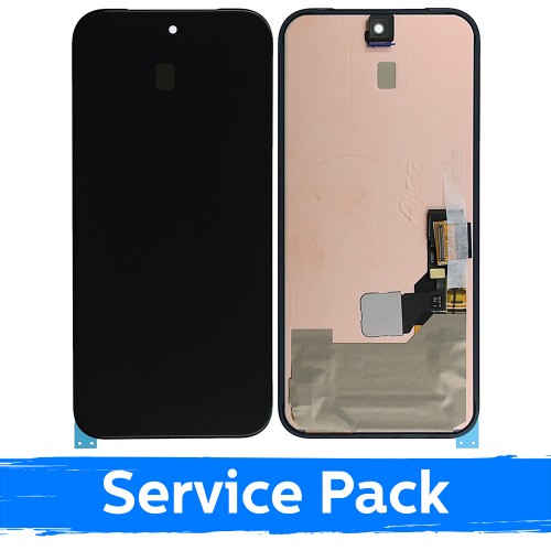 LCD displejs saderīgs ar Google Pixel 8A melns ar rāmi (Service Pack)