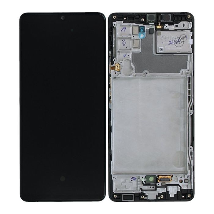 LCD screen Samsung A426 A42 5G 2021 ar touch screen un frame Melns original (service pack)