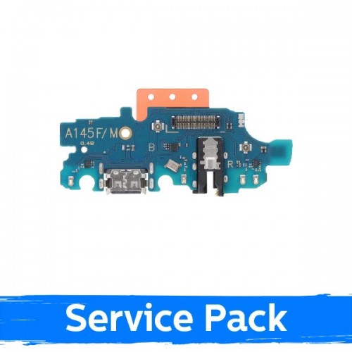 Uzlādes ligzda saderīga ar Samsung A145F A14 ar flex / Plata (Service Pack)