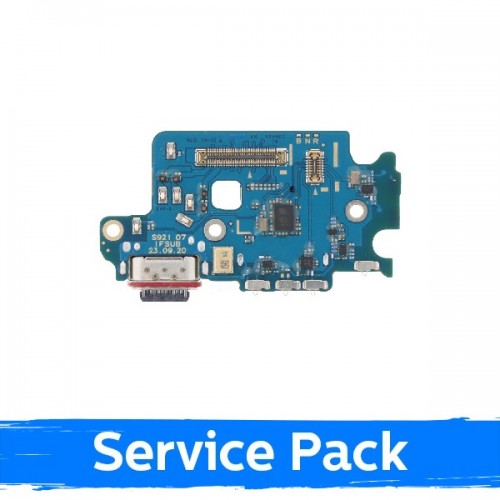 Uzlādes ports saderīgs ar Samsung S921 S24 ar flex / sudrabs (service pack)