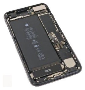 Baterija maciņš iPhone 7 Plus Jet Melns full ar flex original (used Grade C)