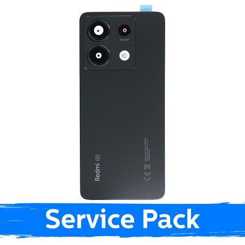 Aizmugurējais vāciņš saderīgs ar Xiaomi Redmi Note 13 Pro 5G melns (Service Pack)