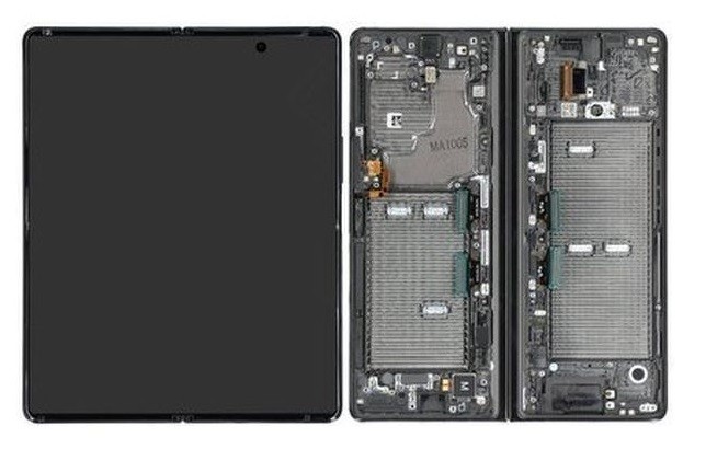 LCD screen Samsung F916 Z Fold2 5G ar touch screen un frame Mystic Melns original (used Grade C)