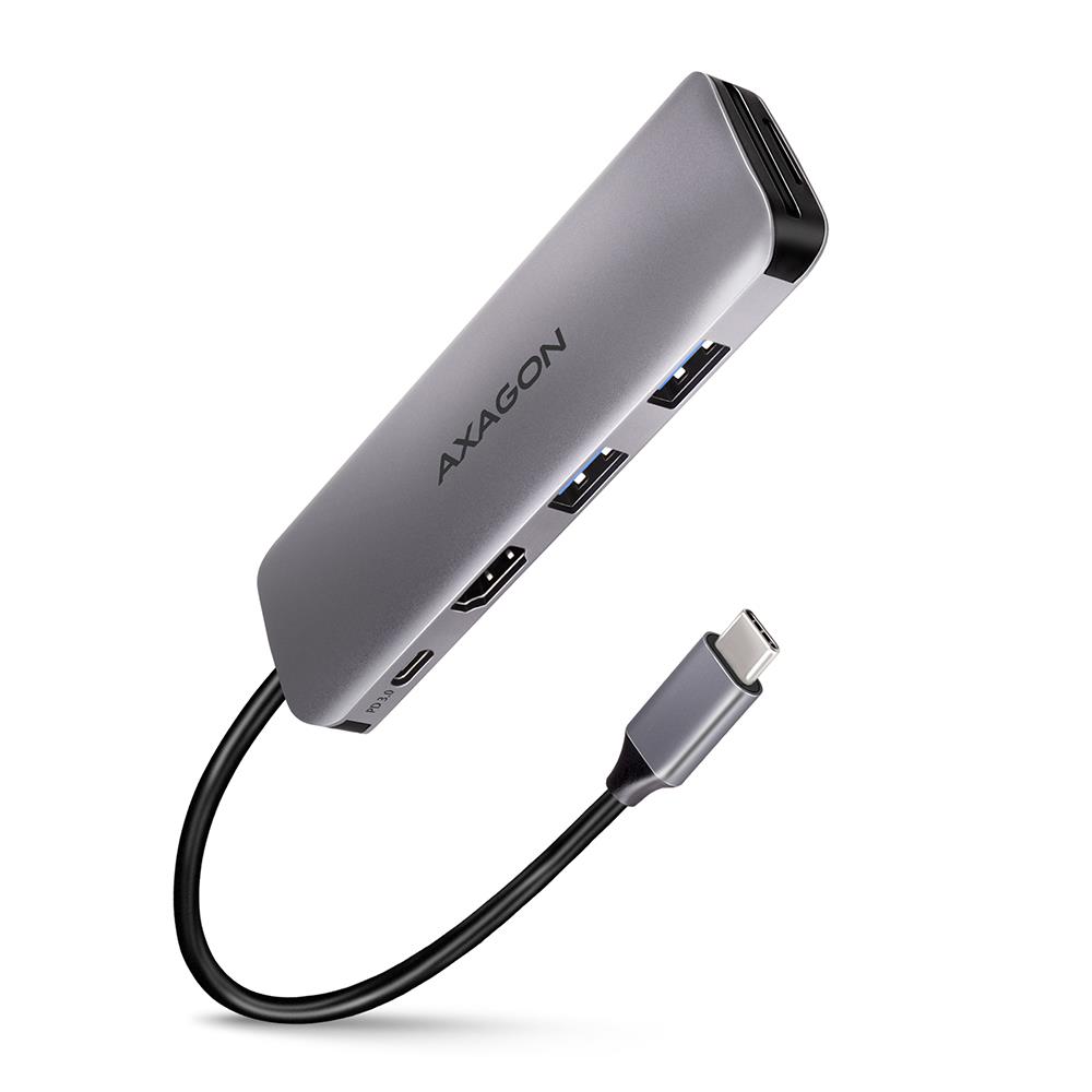 USB3.2 sadalītājs 5in1 0.2m HMC-5 Axagon