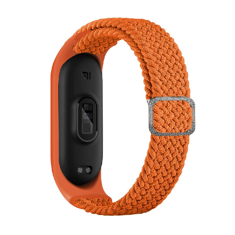 Braided Fabric Siksniņa Xiaomi Mi Band 3/4/5/6 oranžs
