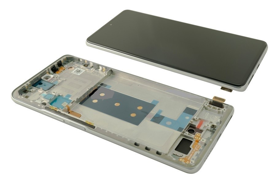 LCD screen Xiaomi 11T Pro 5G ar touch screen ar frame Moonlight Balts/Sudrabs original (service pack)