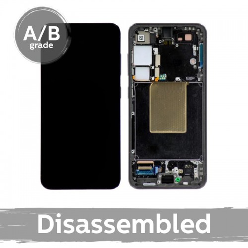 LCD displejs saderīgs ar Samsung S921 S24 ar rāmi / Onyx Black / (9.5/10 lietots)