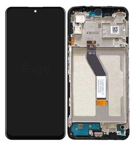 LCD screen Xiaomi Poco M4 Pro 5G/Redmi Note 11S 5G/Redmi Note 11T 5G ar touch screen ar frame Melns original (service pack)