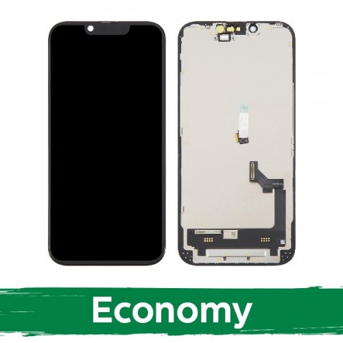 LCD displejs saderīgs ar iPhone 16e melns (INCELL / Economy) /*Removable IC*/