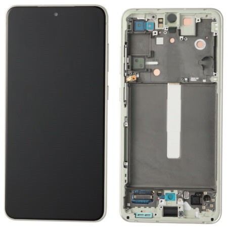 LCD screen Samsung G990 S21 FE 5G ar touch screen un frame Olive original (service pack)