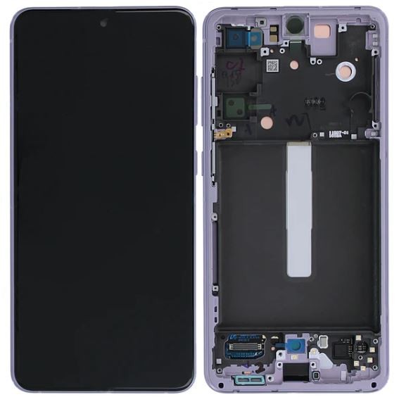 LCD screen Samsung G990 S21 FE 5G ar touch screen un frame Lavender original (service pack)
