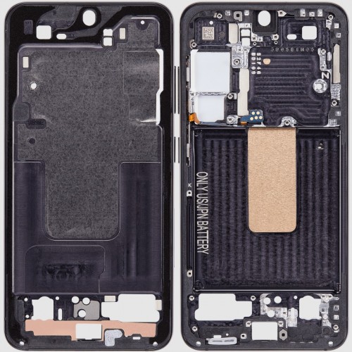 Vidējais rāmis Samsung S911 S23 Fantoma melns (Grafīta)