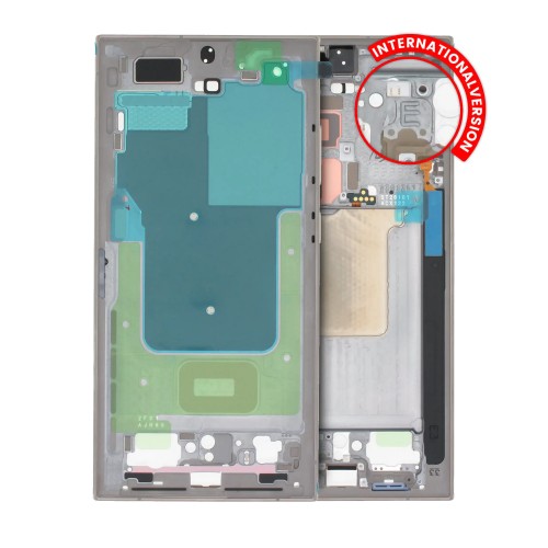 Vidējais rāmis Samsung S928 S24 Ultra Titāna pelēks (violets / oranžs)