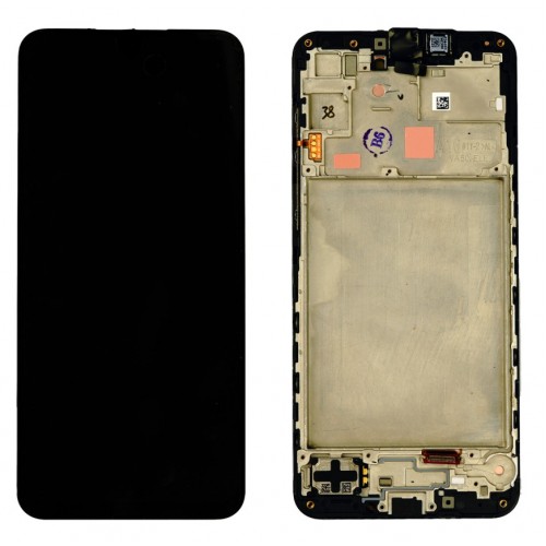 LCD displejs saderīgs ar Samsung A166 A16 5G melns ar rāmi HQ