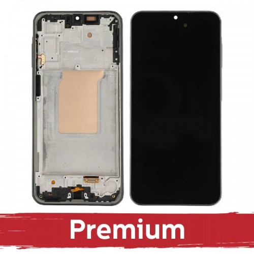 LCD displejs saderīgs ar Samsung A266 A26 5G ar rāmi / melns / OEM