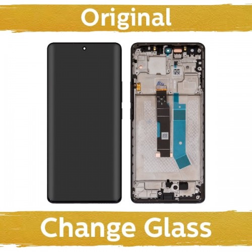 LCD displejs saderīgs ar Xiaomi Redmi Note 14 Pro 4G ar rāmi / Midnight melns / (Atjaunots: Ķīna)