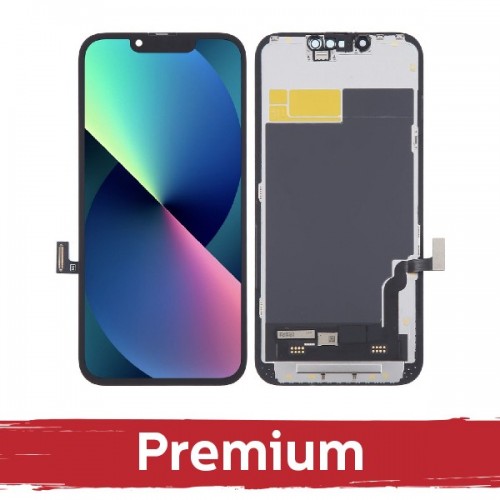 LCD displejs saderīgs ar iPhone 13 melns (SOFT OLED / Stable / Premium) / *Removable IC* /