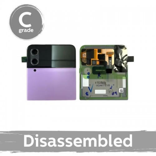 LCD displejs saderīgs ar Samsung F721 Z Flip4 (ārējais) ar rāmi / Bora violets / (8/10 izjaukts)