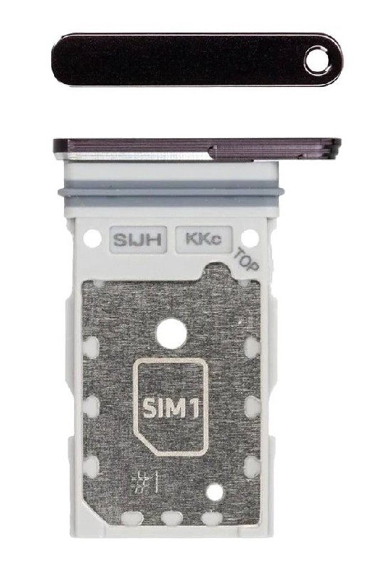 Держатель SIM-карты Samsung S908 S22 Ultra Dual Phantom Black оригинальный (service pack)