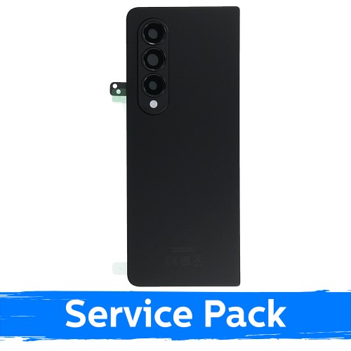 Aizmugurējais vāks, saderīgs ar Samsung F936 Z Fold4 / Fantoma melns / (Service Pack)