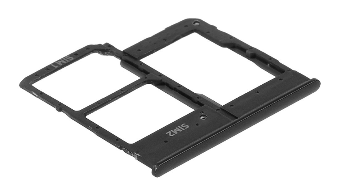 SIM card holder Samsung A202 A20e 2019 Melns original (service pack)