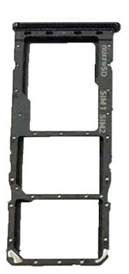 SIM card holder Samsung A505 A50 2019 Prism Crush Melns original (service pack)