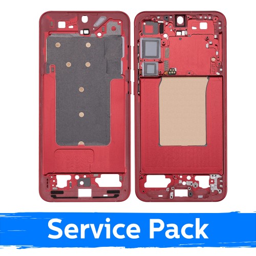 Vidējais rāmis saderīgs ar Samsung S936 S25 Plus / Coral Red / (Service Pack)