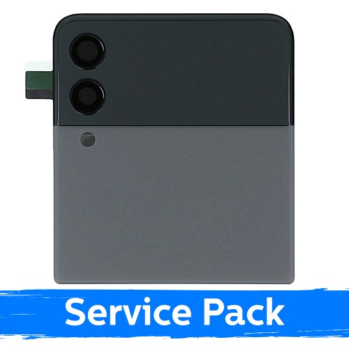 LCD displejs saderīgs ar Samsung F711 Z Flip3 (OUTER) ar rāmi / Pelēks / (Service Pack)