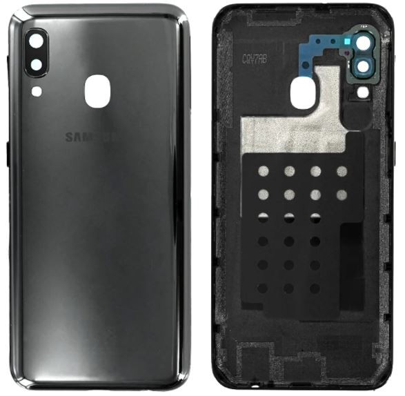 Aizmugurējais vāciņš priekš Samsung A202 A20e 2019 Melns original (service pack)