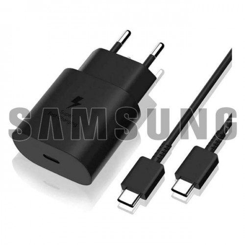 Charger Samsung EP-TA800B Black 25W (incl. packing) + Type-C cable / 100% Genuine /
