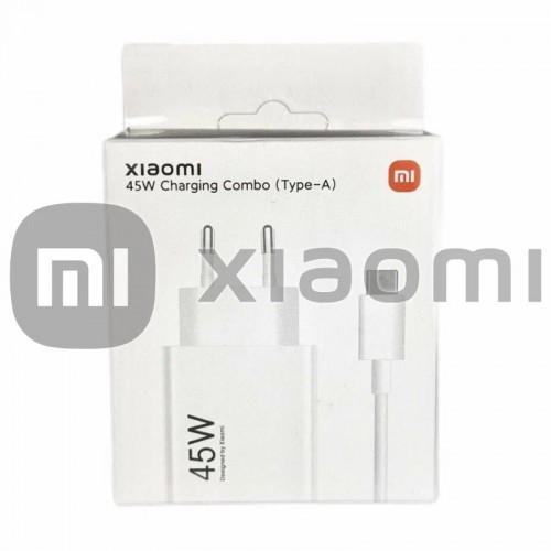 Lādētājs Xiaomi MDY-17-EF (BHR07SLEU) balts 45W (ar iepakojumu) + kabelis "Type-C" / 100% oriģināls /