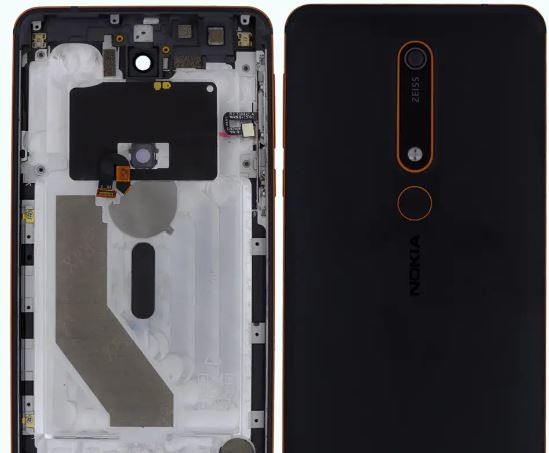 Aizmugurējais vāciņš Nokia 6.1 Melns/Copper original (used Grade B)