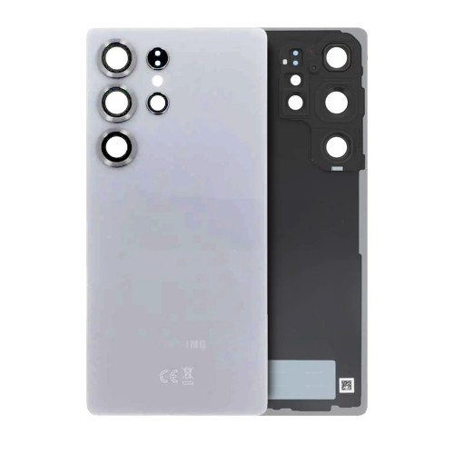 Aizmugurējais vāks saderīgs ar Samsung S938 S25 Ultra / Titanium White Silver / (ar kameras lēcu) OEM