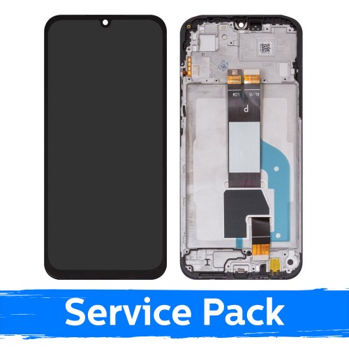 LCD ekrāns saderīgs ar Xiaomi Redmi 15C 4G / Poco C85 (ES versija) melns ar rāmi (Service Pack)