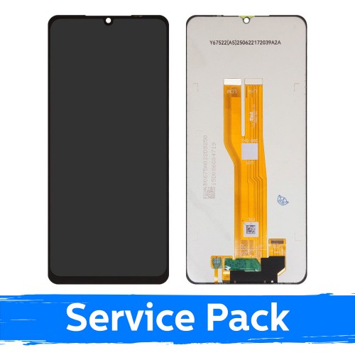 LCD ekrāns saderīgs ar Samsung A075 A07 (2022) melns (Service Pack / Aftermarket)(NF versija)