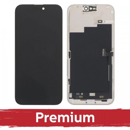 LCD ekrāns saderīgs ar iPhone 15 Pro Max melns (Hard OLED / Premium) /*Removable IC*/