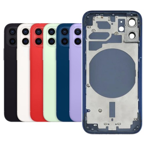 Aizmugurējais vāciņš saderīgs ar iPhone 12 Mini pilns korpuss / melns / OEM