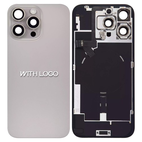 Aizmugurējais vāciņš saderīgs ar iPhone 16 Pro Max / Natural Titanium / (visas daļas iekļautas) / OEM
