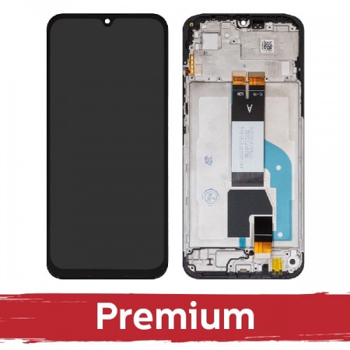 LCD ekrāns saderīgs ar Xiaomi Redmi 15C 4G / Poco C85 (EU version) melns ar rāmi OEM