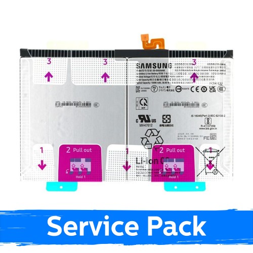 Akumulators saderīgs ar Samsung X620 / X626 Tab S10 FE+ EB-BX828ABE (Service Pack)
