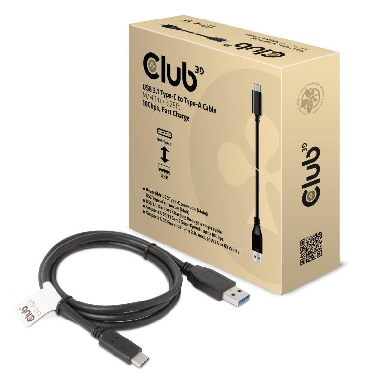 Club3D USB-C uz USB3.1 kabelis 1m M/M CAC-1523
