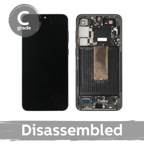 LCD displejs saderīgs ar Samsung S916 S23 Plus ar rāmi / Cream / (8/10 izjaukts)
