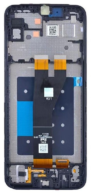 LCD screen Samsung A146 A14 5G 2023 ar touch screen un frame Melns original (service pack)