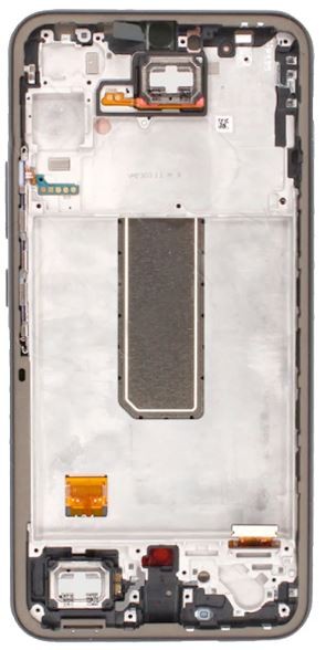 LCD screen Samsung A346 A34 5G 2023 ar touch screen un frame Sudrabs original (service pack)